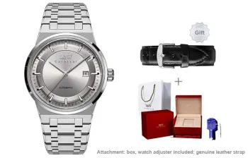 I&W CARNIVAL HWGUOJI Automatic Mechanical Movement Stainless Steel Watchband Watch Men's Watches Gray Dial