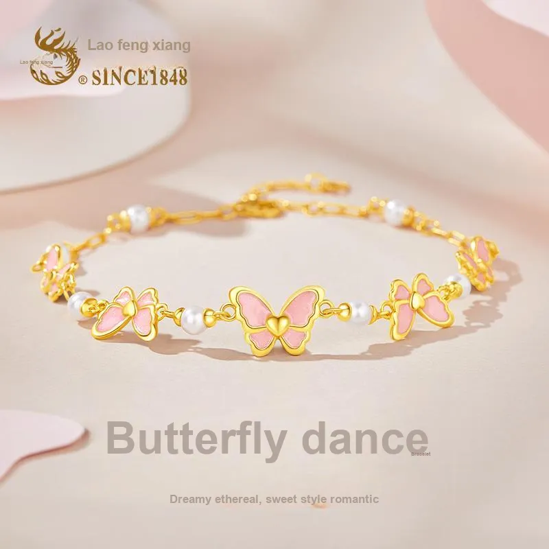 Lao Feng Xiang S925 Silver Bracelets Women's-1
