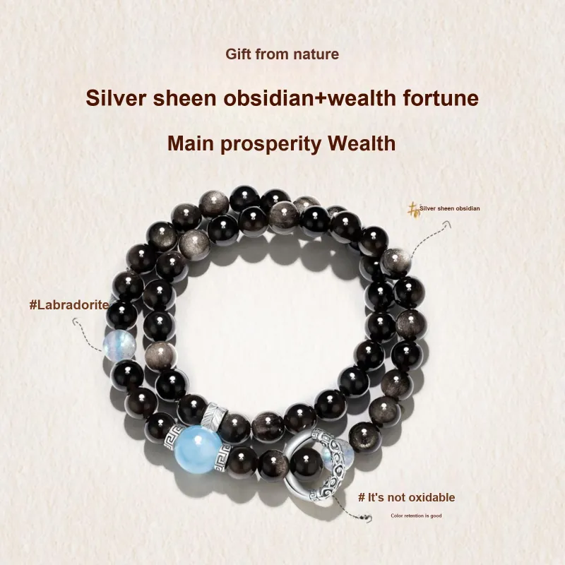 Jodie&Kevin Obsidian Bracelets Unisex-1