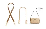 Coach Milk Tea 1.1cm Width Plain Weave Gold Buckle Underarm 65cm+Free Decorative Chain 40cm
