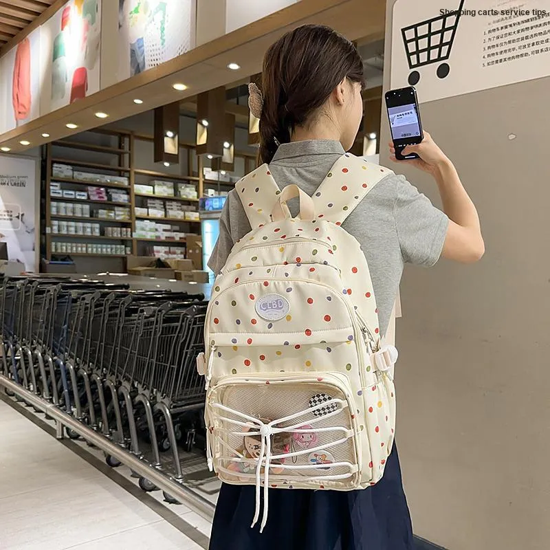 Travel Nylon Backpack Unisex Multicolor-13