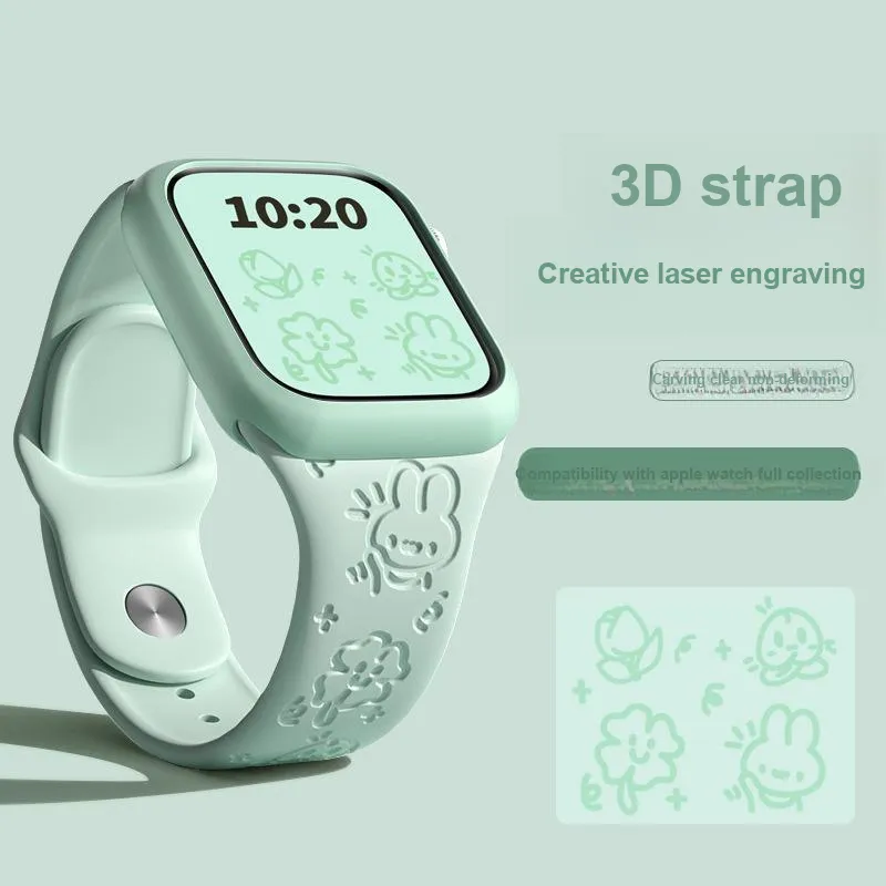 Miss Wrist Apple Compatibility Watch Band 135~235mm Silicone Material-3