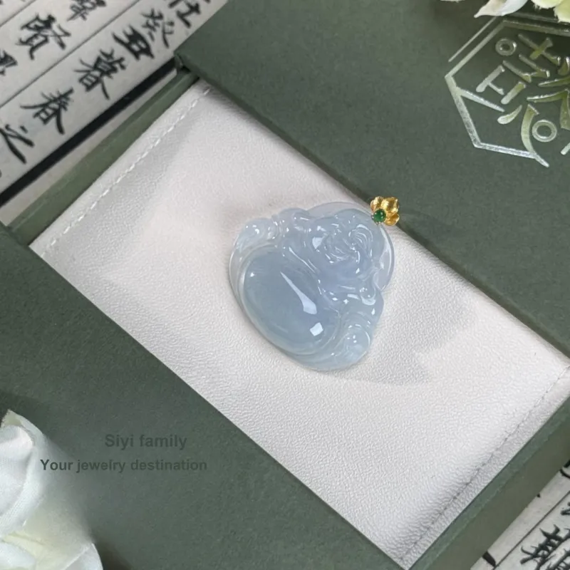 SIYIJIA Ice Glutinous Jadeite Pendants Women's-1