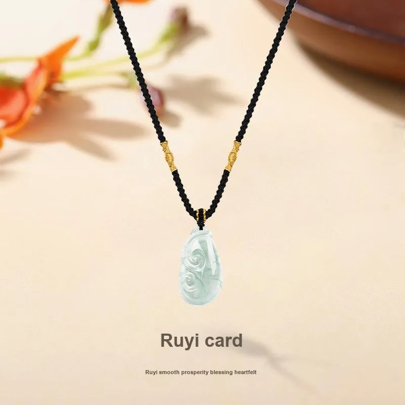 MISS TOOYA African Emerald Necklaces Unisex-1