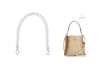 Lan Bao Fan Microfiber Polyurethane Bag Accessory Extended Length Chain Conversion Women's White Gold-Tone
