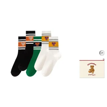 Caramella Mid Calf Socks Men's Shopping Bag Combo Set