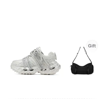 FAIRWHALE Chunky Sneakers Unisex Low Top Black/White