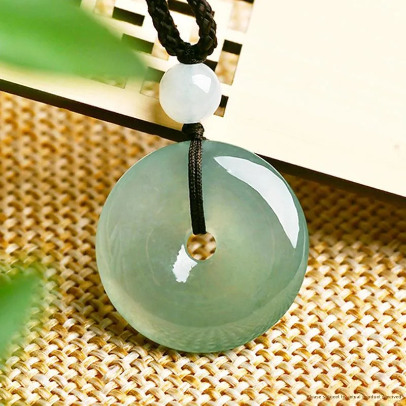 Click Glutinous Jade Jadeite Necklaces Unisex-2