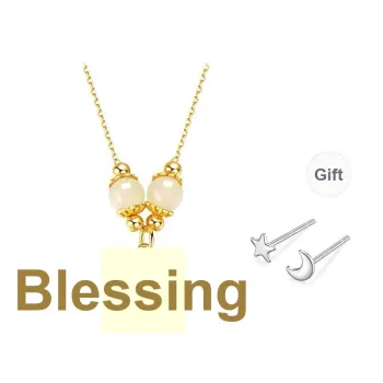 TAOHUAZHAOZHAO Chalcedony Necklaces Women's
