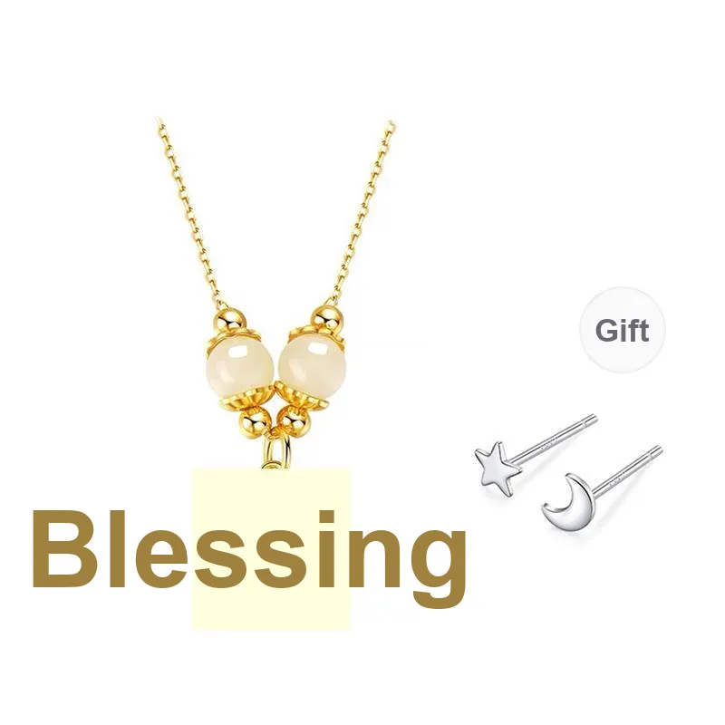 TAOHUAZHAOZHAO Chalcedony Necklaces Women's-0