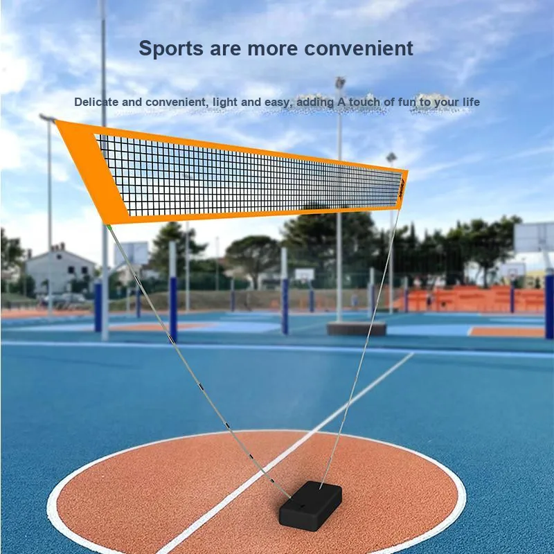 PEAK Foldable And Portable Badminton Nets Orange Court, Playground, Community-2