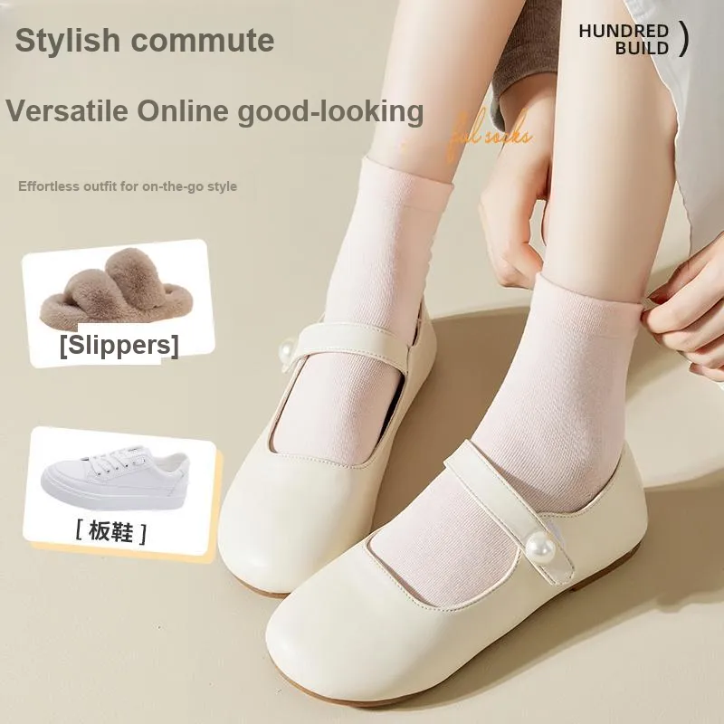 Lan Miao Mid Calf Socks Women's 6 Pack-3