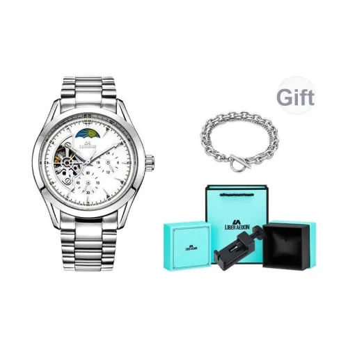 LIBER AEDON Автоматический механический механизм циферблат с скелетом мужские часы