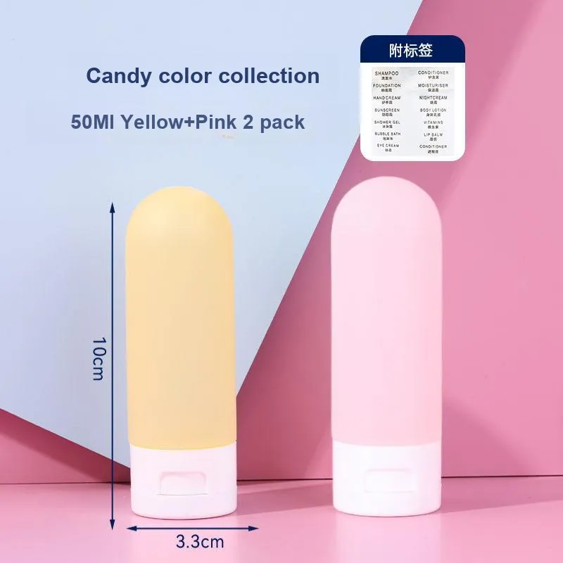 JIANYINGSHU Travel Lotion Sample Shower Gel Mini Skincare Product Empty Bottle 30ml+50ml-2