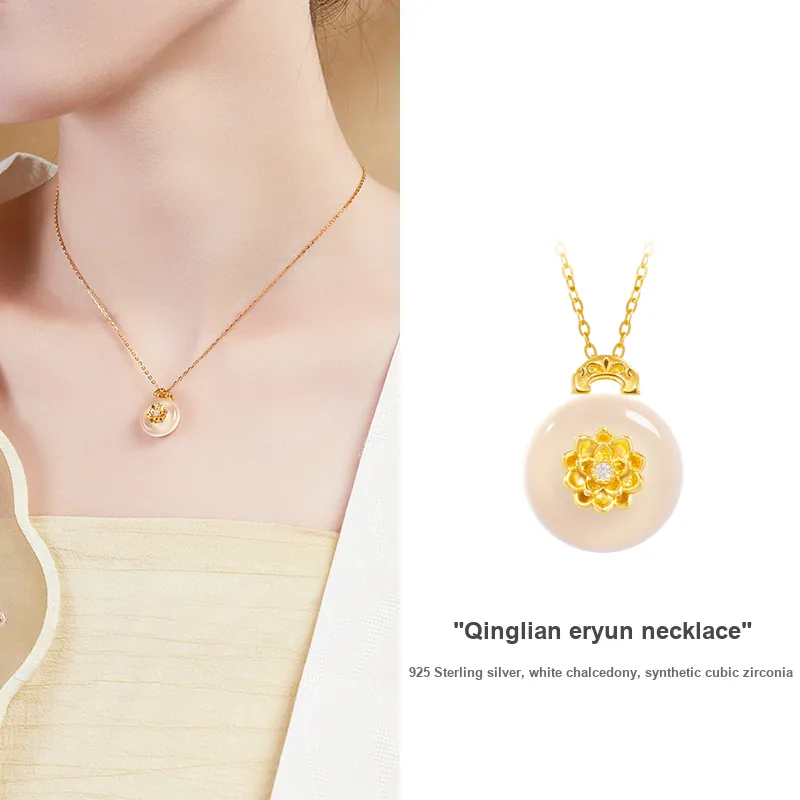 DIHUAJI Natural Chalcedony Necklaces Women's-4