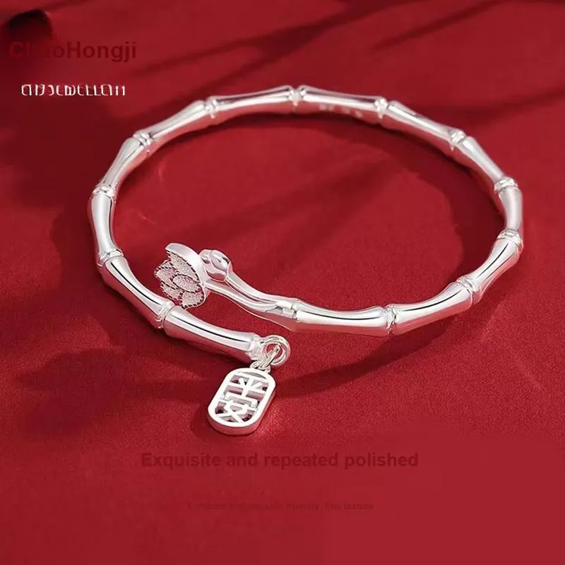 CHAOHONGJI Sterling Silver Bangles Women's-3