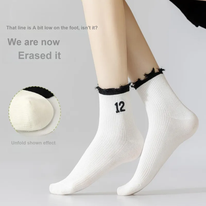 XXLLG Mid Calf Socks Women's 5 Pack-6