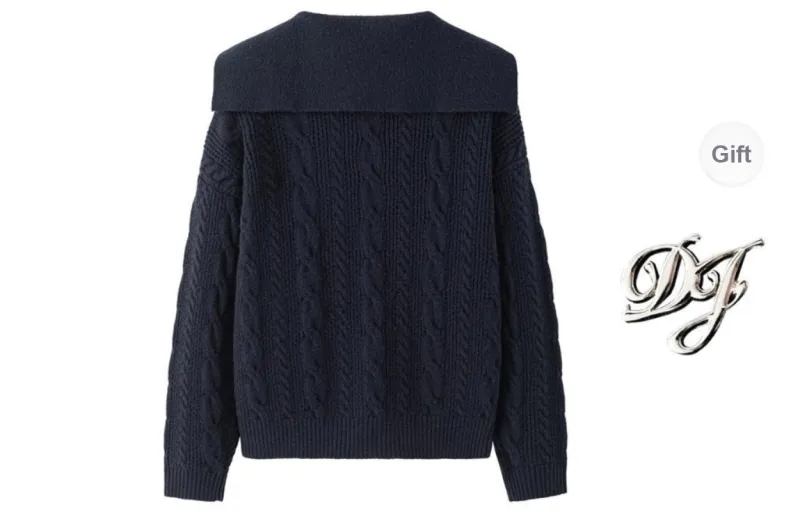 Tokyo Season Knitwear Women's Navy Blue-1