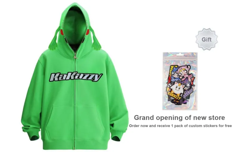 KAKAZZY Sweatshirt Unisex Neon Green-1