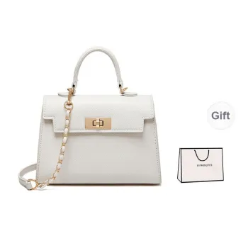 15 MINS Synthetic Leather Kelly Bag, One Shoulder Handbag Women's Multicolor