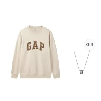 GAP Sweatshirts Unisex Beige+Necklace