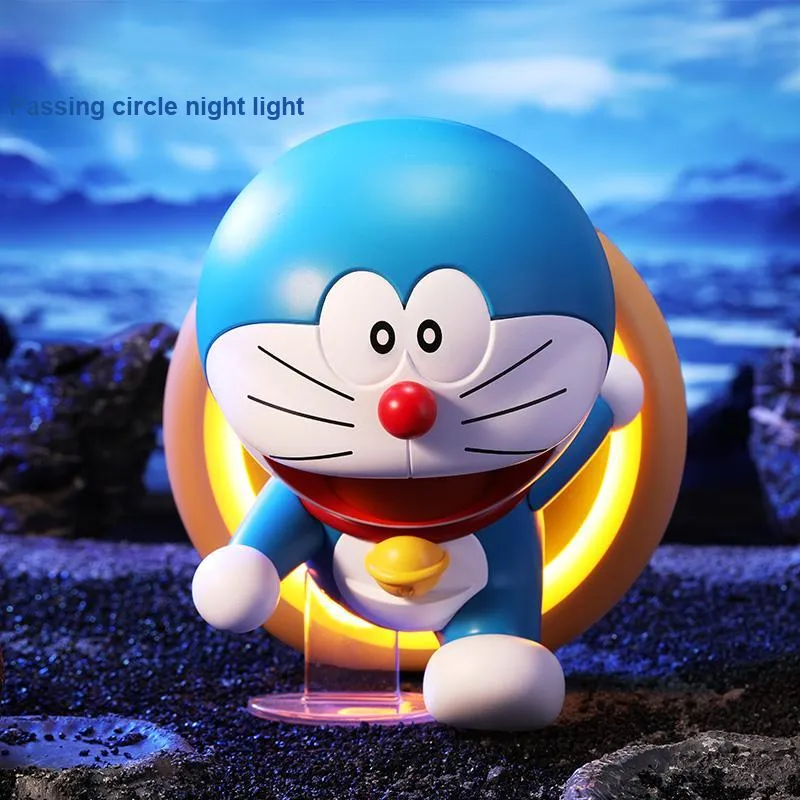 ROCK Doraemon Characters Ornament Night Light Cute Styling Comfortable Warm Light Chibi Figures-14