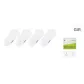 4 Pack (Cream No-Show Socks)