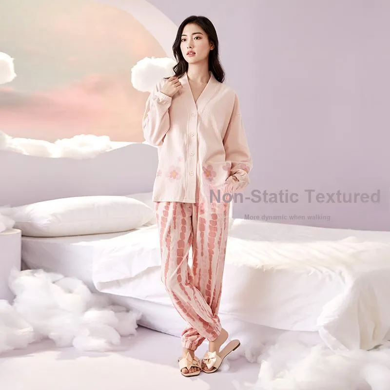 ZAO FU NIAO Pajama Set Women's Grapefruit Red-3