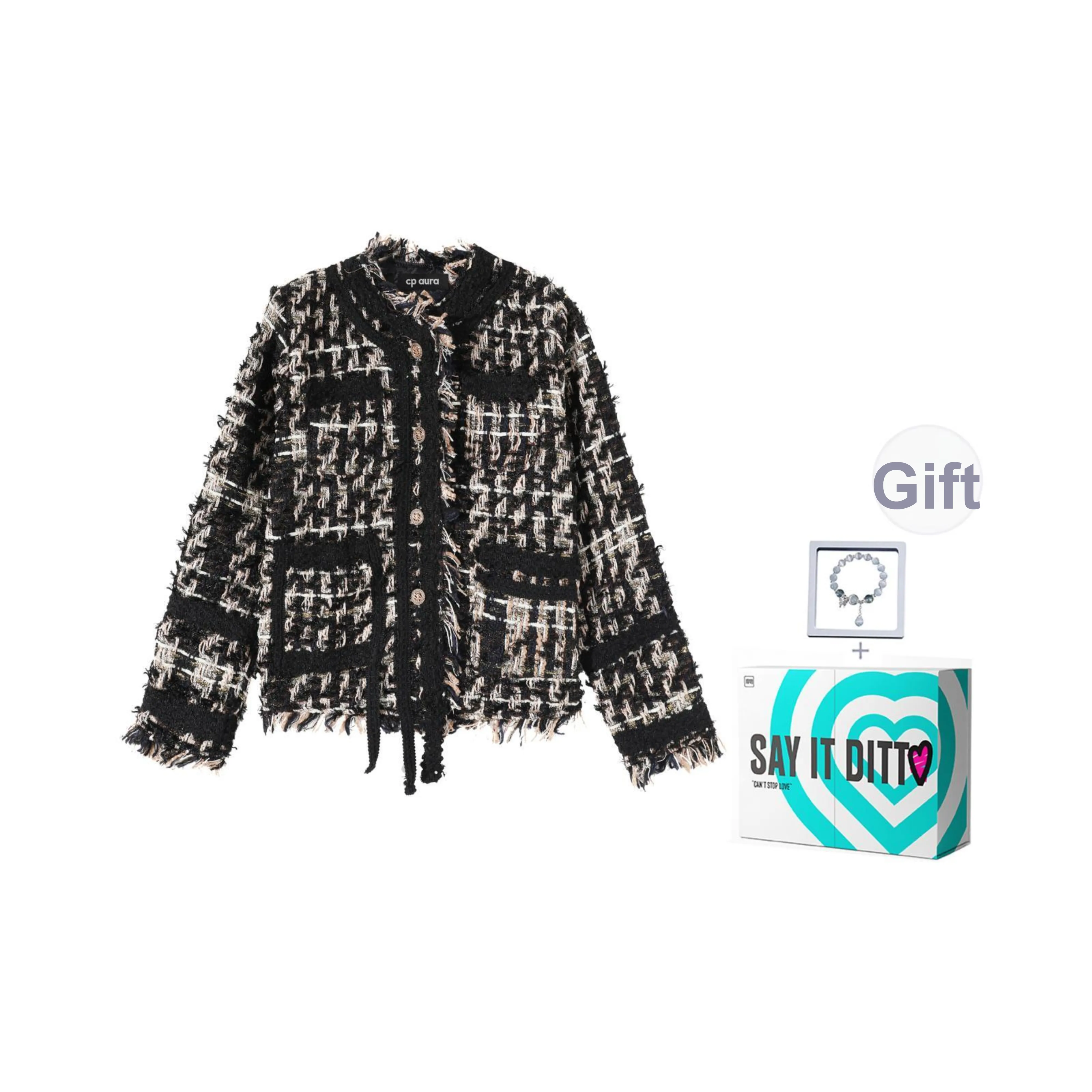 CPAURA Укороченное пальто женское цвет обсидиан