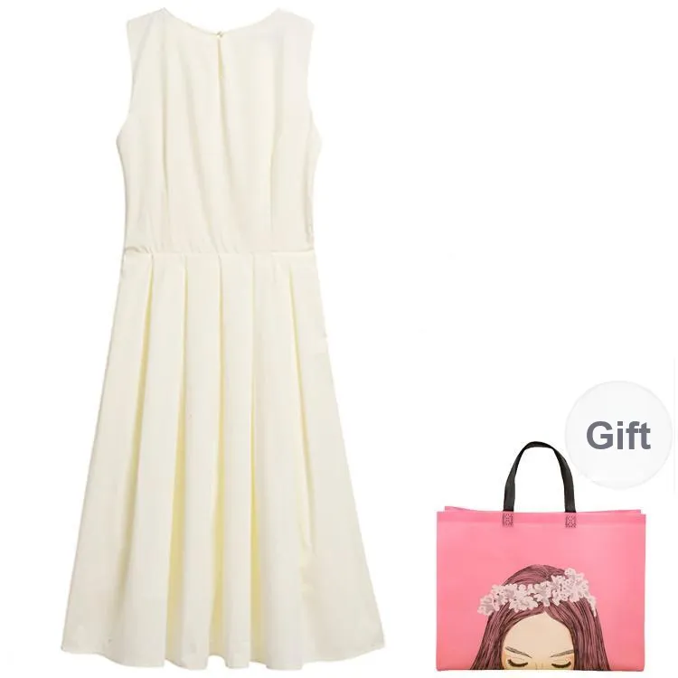 Yvetteclassic Sleeveless Dress Women's White-3