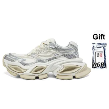 OGR Chunky Sneakers Unisex Low Top White Silver