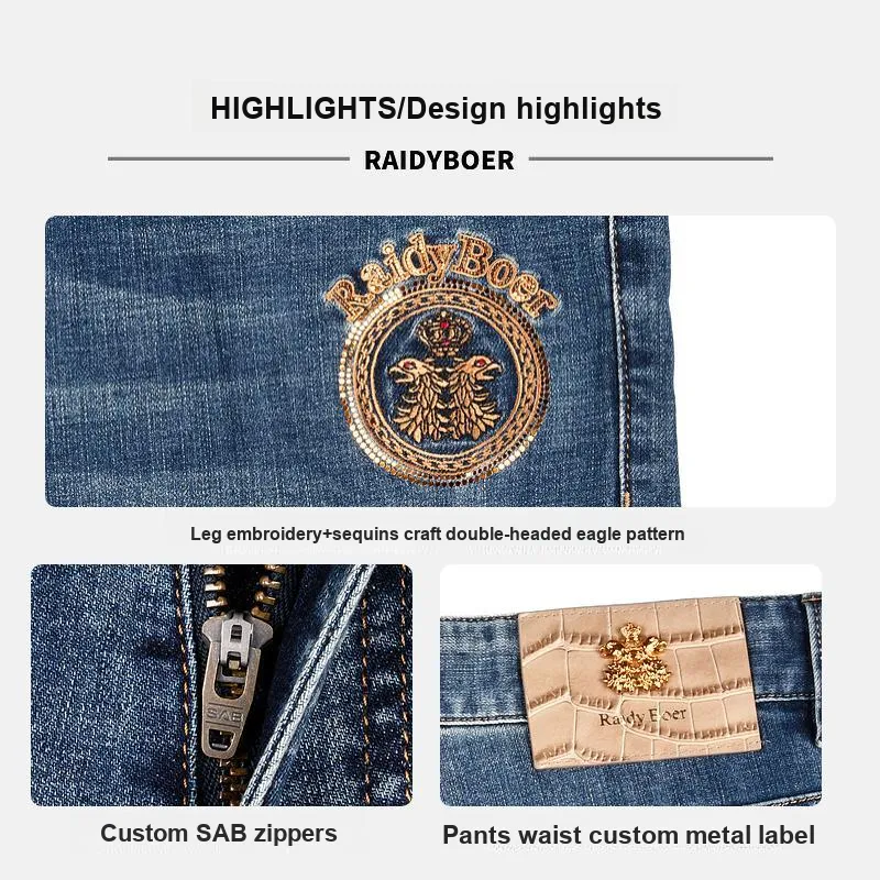 Raidy Boer Jeans Men's Light Blue-5