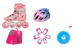Pink K8 Set (K8 Helmet+KP1 Protective Gear+Bag)
