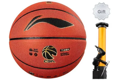 LiNing CBA Collection PU Basketball Brown Size 7 Training Match Men's