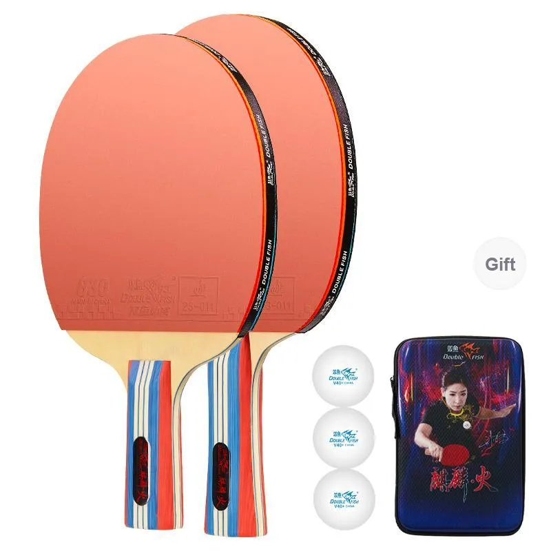 DOUBLEFISH Ping Pong Paddles Unisex Maple Wood Base-132