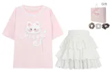 Long T-Shirt+Skirt