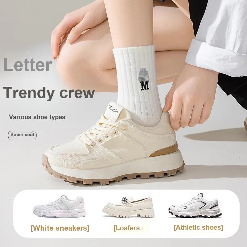 Lan Miao Mid Calf Socks Women's 5 Pack-7