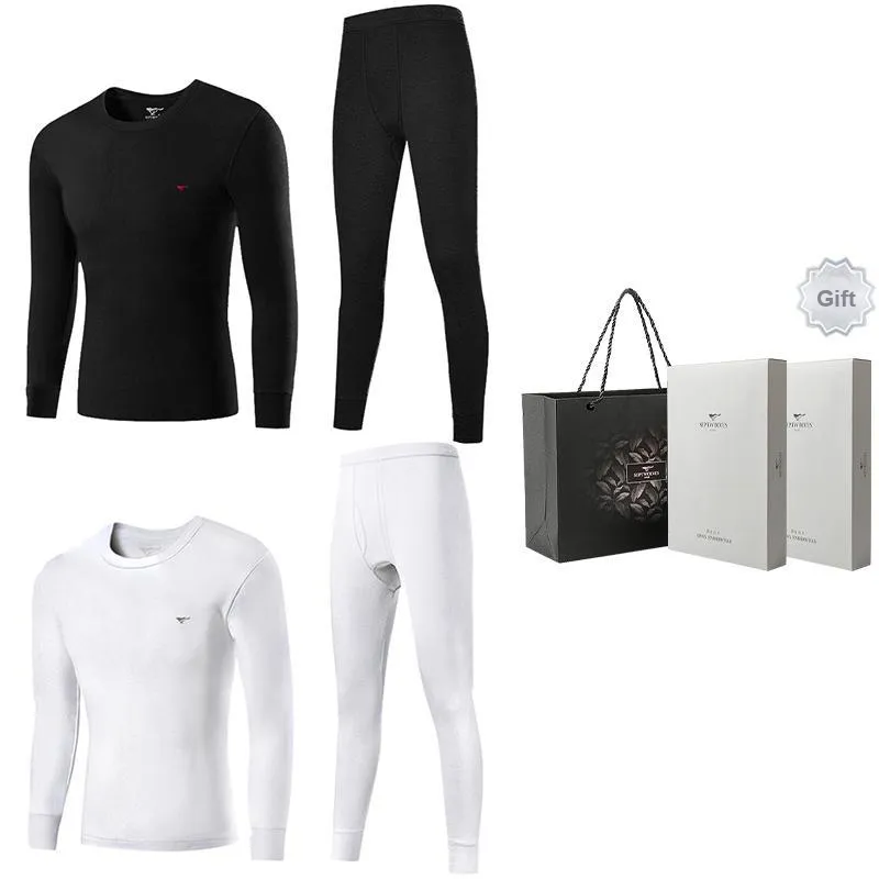 SEPTWOLVES Thermal Set Men's 2 Piece Underwear Gift Box Set-87