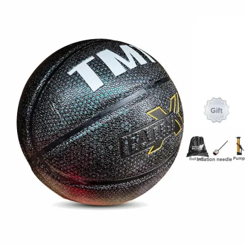TMT PU Basketball Black Size 7 Training Match Unisex