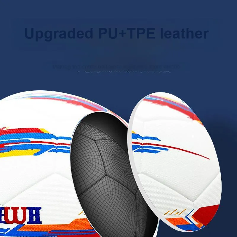 Jiewei Size 5 Soccer PU Seamless Thermal bonding Unisex Mecha Green-8