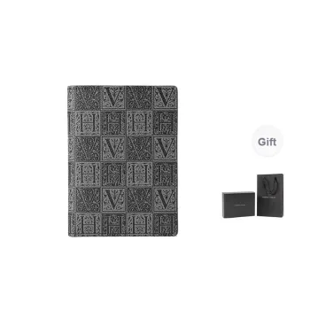 VANESSA HOGAN Vh Classic Series PVC Storage Card Holder Portable Passport Holder Small Size Unisex Black