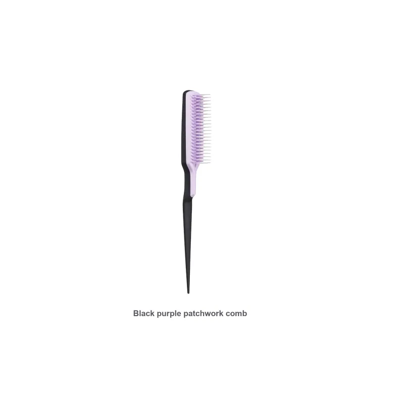 Tangle Teezer Black Purple Patchwork Comb Portable-2