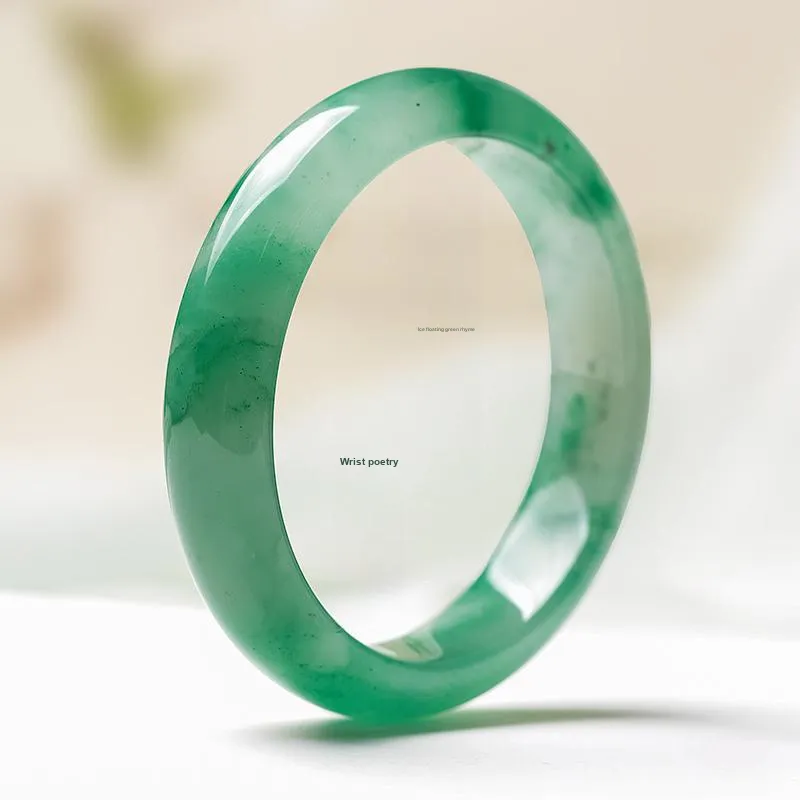 With The Heart Of The Jade African Emerald Bangles Women's-1