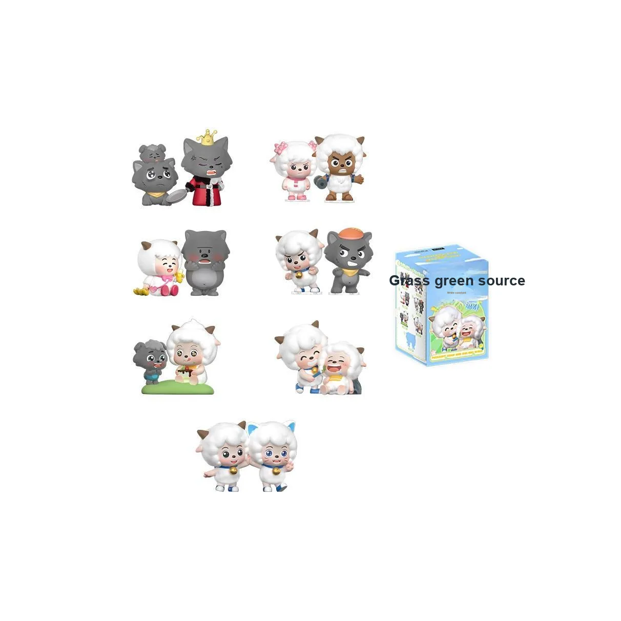 X11 SPACE Радость Овца And Серый Волк Everyday Collection Сувениры и украшения On The Зелёный Газон Слепые коробки