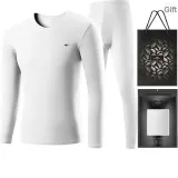 Men's Crew Neck Clothing Sets (Ecru) 100% cotton Antibacterial/High-Rebound Soft