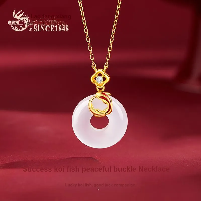 Lao Feng Xiang S925 Silver Necklaces Women's-1
