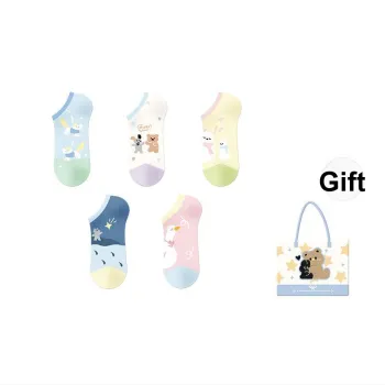 DJUNGLE No Show Socks Women's 5 Pack