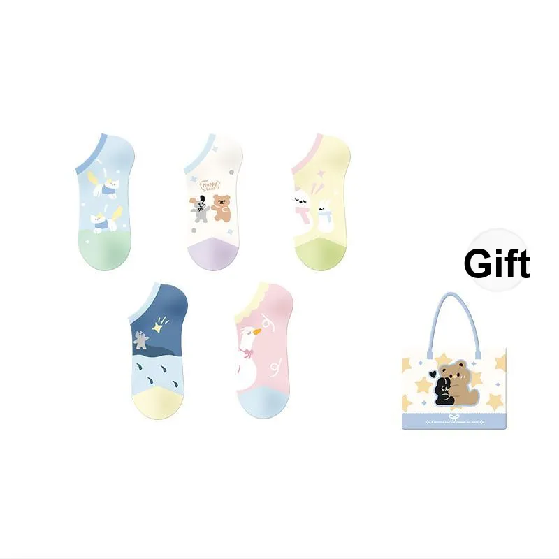 DJUNGLE No Show Socks Women's 5 Pack-0