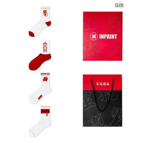ROBINHOOD Mid Calf Socks Unisex Box 4 Pack