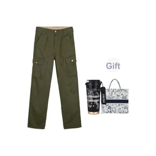 WUREN Винтаж Карго Брюки Мужские Армейский Зеленый